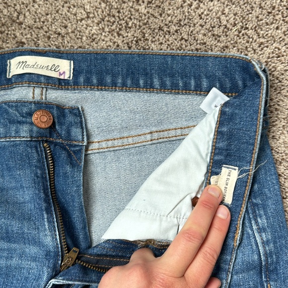 Madewell High-Rise Slim Boyfriend Cut, Dark Denim Jeans, 27 - Picture 2 of 3
